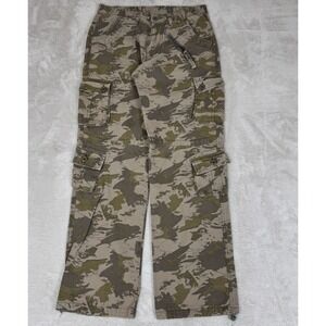 Y2K Cargo Pants Mens 33 Brown Preowned Camo Straight Leg‎ Utility Outdoor Hiking